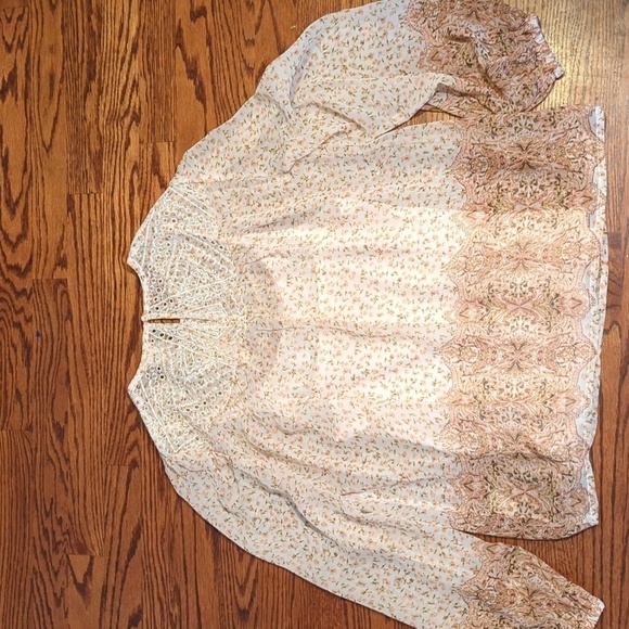 Matilda Jane Clothing Good Hart Bonneau Floral ombre Print flowy Blouse New sz S - Picture 6 of 9